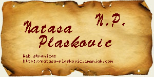 Nataša Plasković vizit kartica